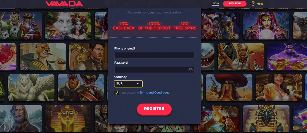 Vavada register – soli pa solim reģistrācijas process